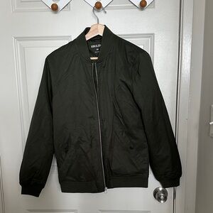 Ash & Erie Men's Dark Green Bomber Jacket